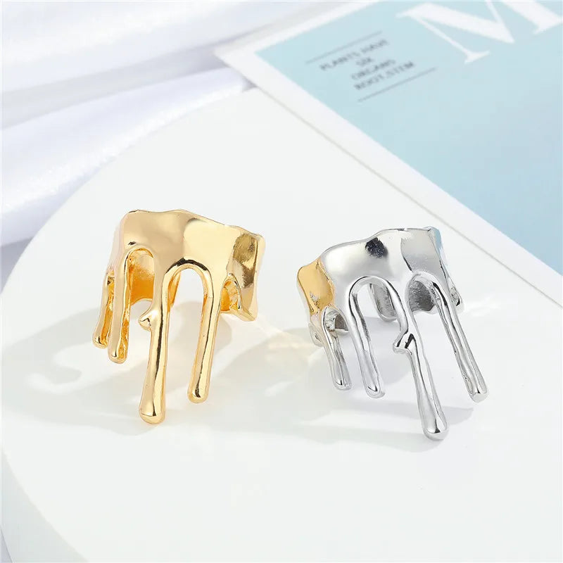 1Pair New Punk Metal Irregular Crown Ring For Men Women Hip Hop Cool Geometric Open Finger Male Ring Party Jewelry R366
