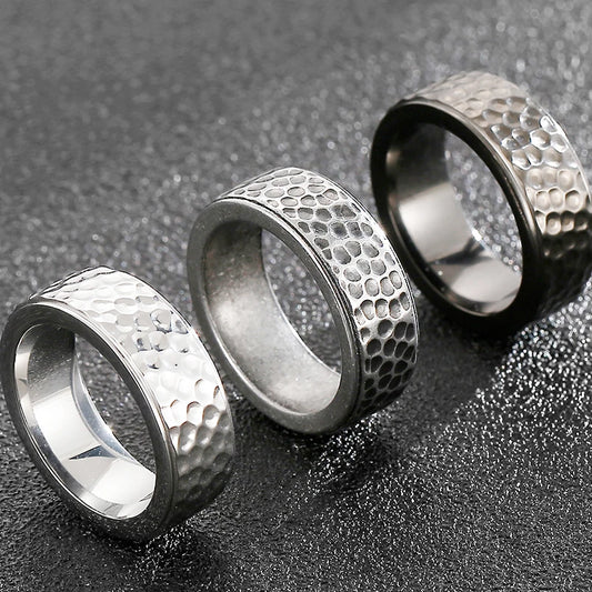 Solid 316L Stainless Steel Men's Finger Rings Titanium Ring For Men Women Size 7-13 Vintage Male Charm Jewelry Wedding Bands