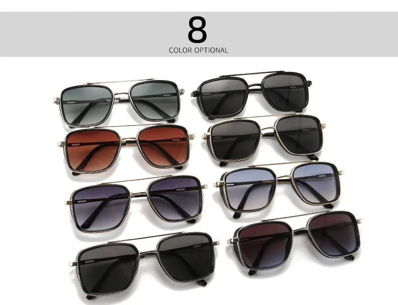 2025 Ins Popular Square Sunglasses Women Men Brand Designer Metal Gradient Steanpunk Sun Glasses for Men Driving Shades UV400