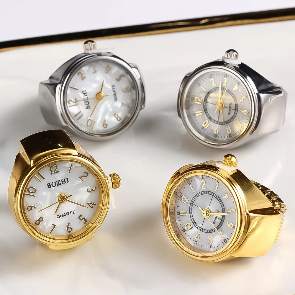 Fashion Rings Finger Watches Fashion Party Quartz Watches Unisex Couple Rings Jewelry Gift Real