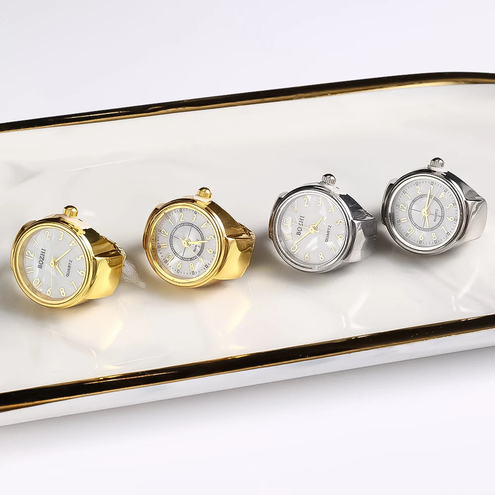 Fashion Rings Finger Watches Fashion Party Quartz Watches Unisex Couple Rings Jewelry Gift Real