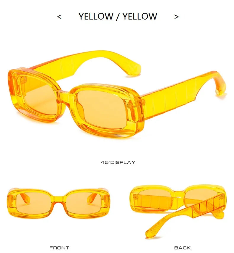 Brand Clear blue Sunglasses Men Women Retro Luxury Designer Sun glasses Vintage Shades Square Glasses Famale Oculos De Sol UV400