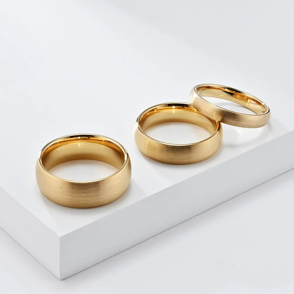 New 4/6/8mm Matte Brushed Tungsten Carbide Ring for Men