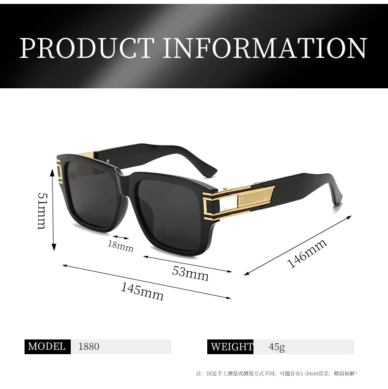 New Fashion Classic Square Sunglasses Men Vintage Brand Design Sun Glasses Women Shades UV400 Oculos De Sol