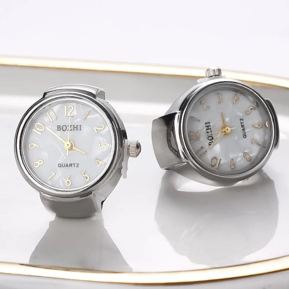 Fashion Rings Finger Watches Fashion Party Quartz Watches Unisex Couple Rings Jewelry Gift Real