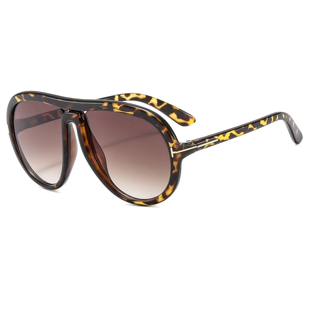 2024 New Fashion Luxury Round Oversized Sunglasses For Women Men Retro Pilot Sun Glasses Gradient Shades UV400 Eyeglasses