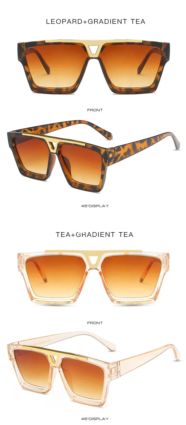 Letter V Sunglasses For Women Men Fashion Retro Square Frame Driving Black UV400 Lens Sun Glasses Trend Design Unisex Eyewear