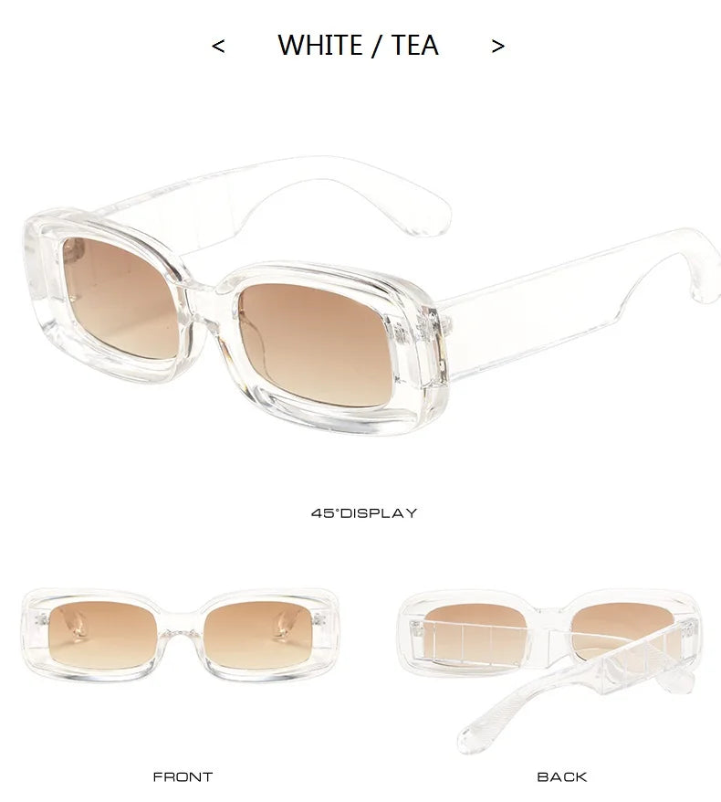 Brand Clear blue Sunglasses Men Women Retro Luxury Designer Sun glasses Vintage Shades Square Glasses Famale Oculos De Sol UV400