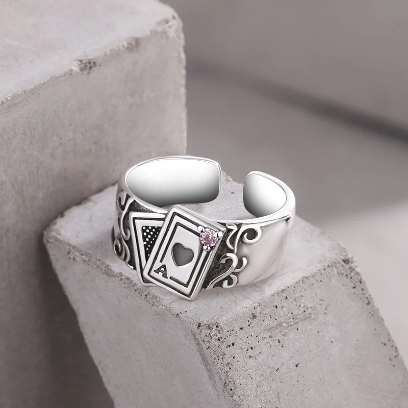 New Fashion Silver Color Open Finger Ring Letters Words Wish Wide Punk Stackable For Women Girl Jewelry Gift Dropship