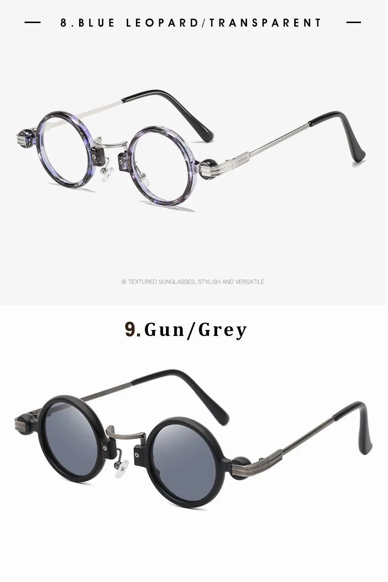 Small Round Sunglasses For Men Women Retro Steampunk Sun Glasses Male Female Metal Frame Eyewear Shades Oculos De Sol UV400