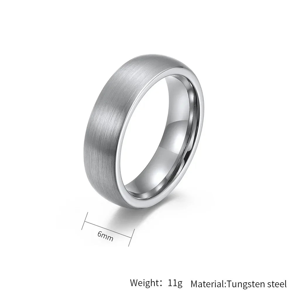New 4/6/8mm Matte Brushed Tungsten Carbide Ring for Men