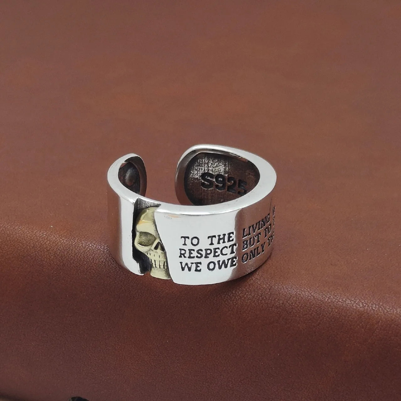 New Fashion Silver Color Open Finger Ring Letters Words Wish Wide Punk Stackable For Women Girl Jewelry Gift Dropship