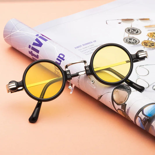 Small Round Sunglasses For Men Women Retro Steampunk Sun Glasses Male Female Metal Frame Eyewear Shades Oculos De Sol UV400