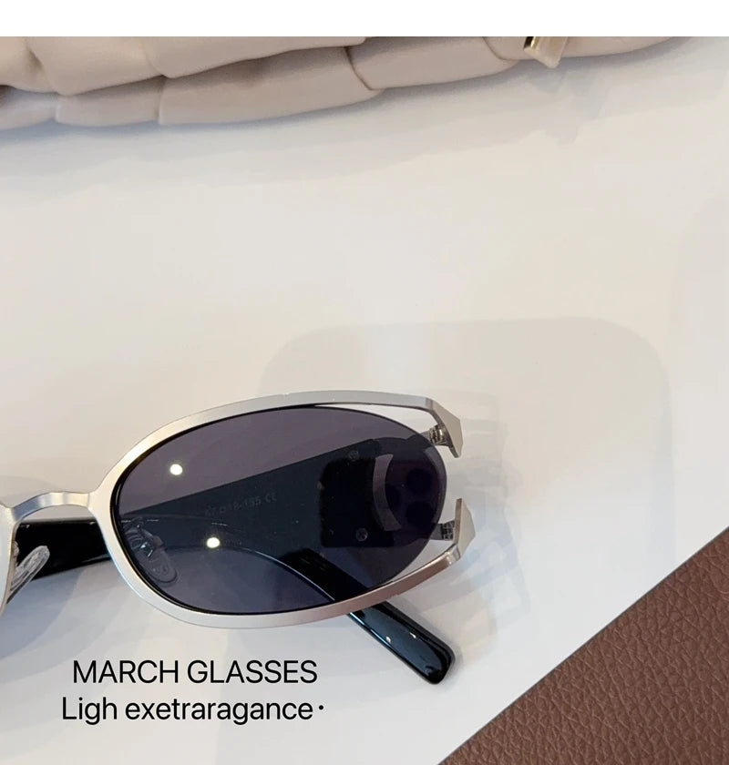 Trendy Brand Sun Glasses New Fashion Women's Sunglasses Oval Classic High-end Women's Retro Versatile Luxury Design Girl Glasses