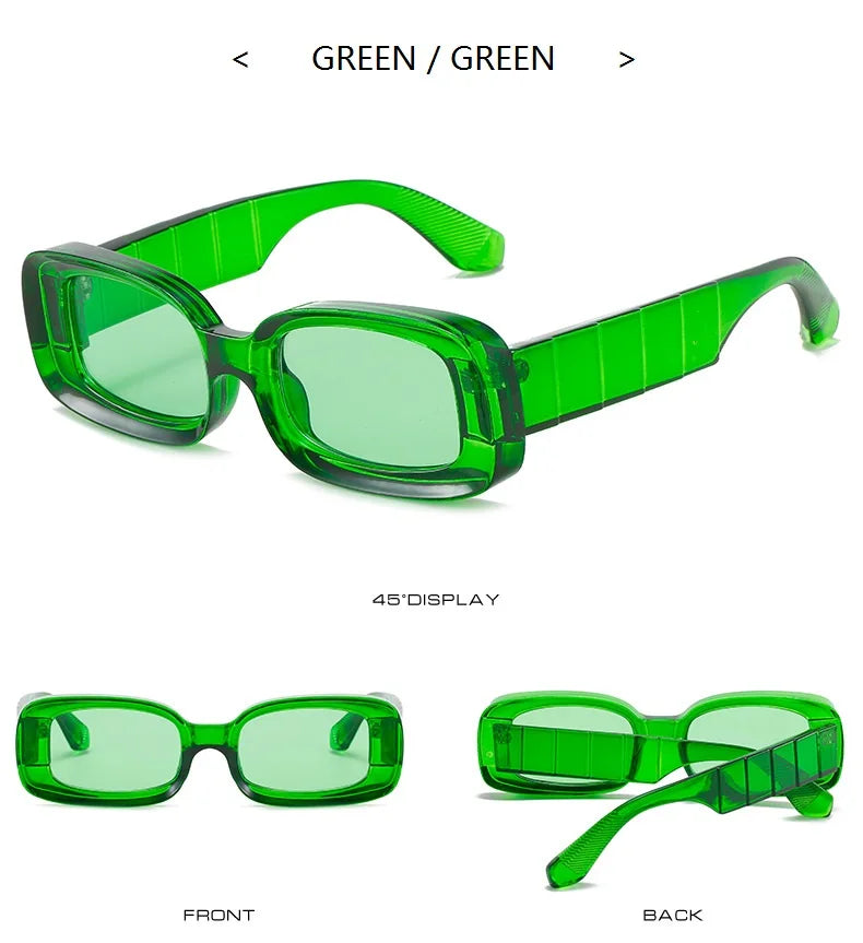 Brand Clear blue Sunglasses Men Women Retro Luxury Designer Sun glasses Vintage Shades Square Glasses Famale Oculos De Sol UV400