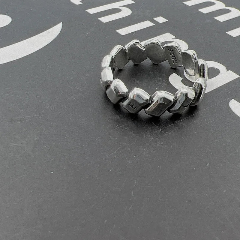 New Fashion Silver Color Open Finger Ring Letters Words Wish Wide Punk Stackable For Women Girl Jewelry Gift Dropship