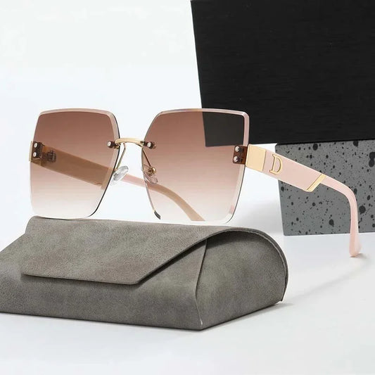 New Fashion Square Sunglasses Women Luxury Sun Glasses Female Brand Designer Oversized Gradient Mirror Vintage Oculos De Sol