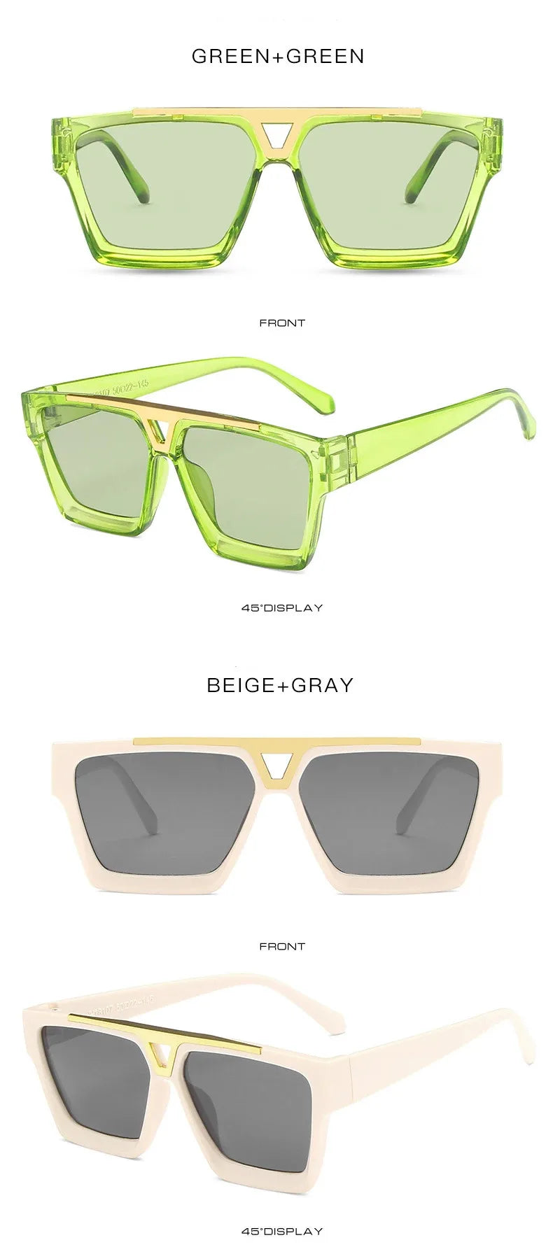 Letter V Sunglasses For Women Men Fashion Retro Square Frame Driving Black UV400 Lens Sun Glasses Trend Design Unisex Eyewear