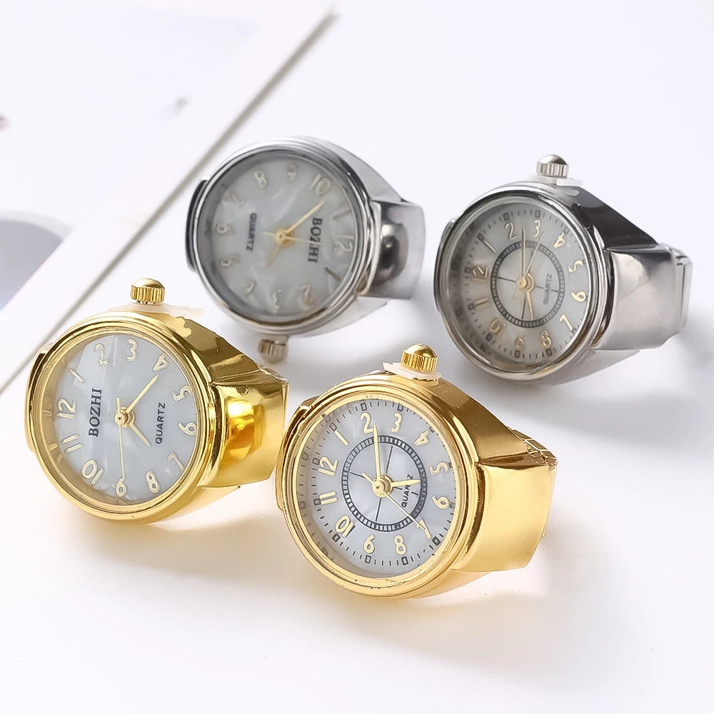 Fashion Rings Finger Watches Fashion Party Quartz Watches Unisex Couple Rings Jewelry Gift Real
