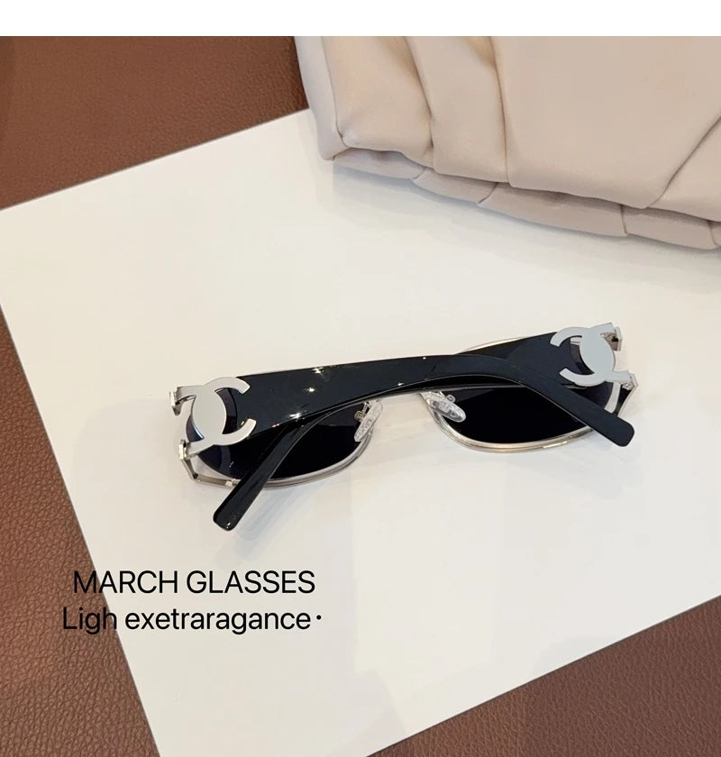 Trendy Brand Sun Glasses New Fashion Women's Sunglasses Oval Classic High-end Women's Retro Versatile Luxury Design Girl Glasses