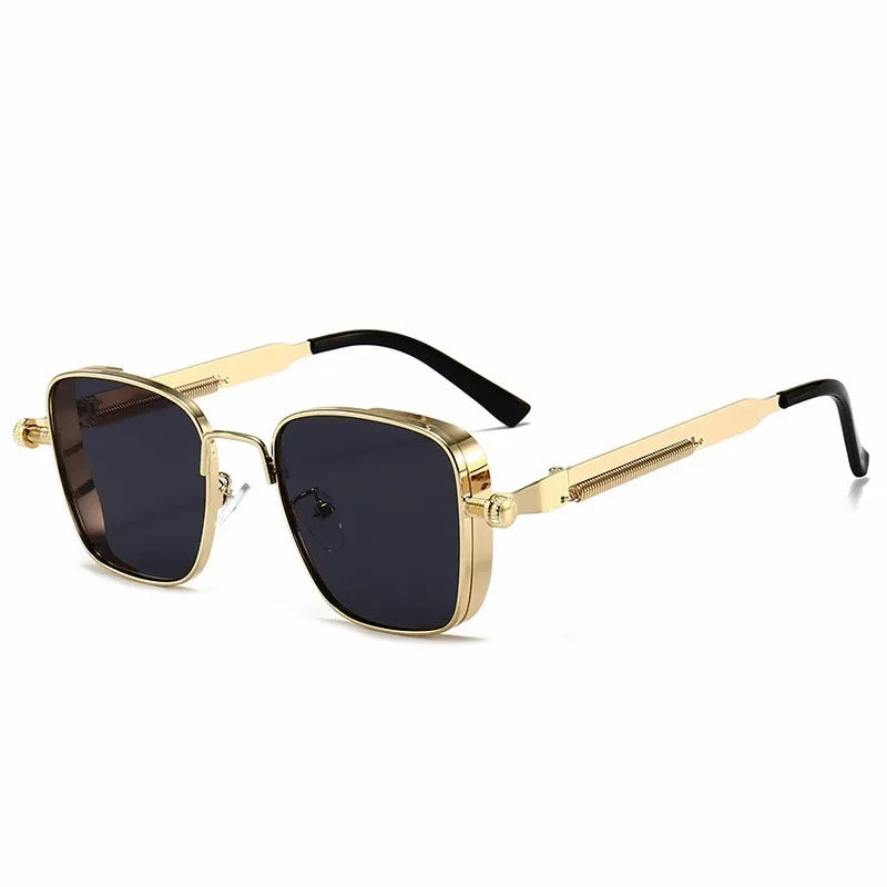 Steampunk Sun Glasses Male Female Square Sunglasses For Men Women Ins Metal Frame Eyewear Shades Oculos De Sol UV400