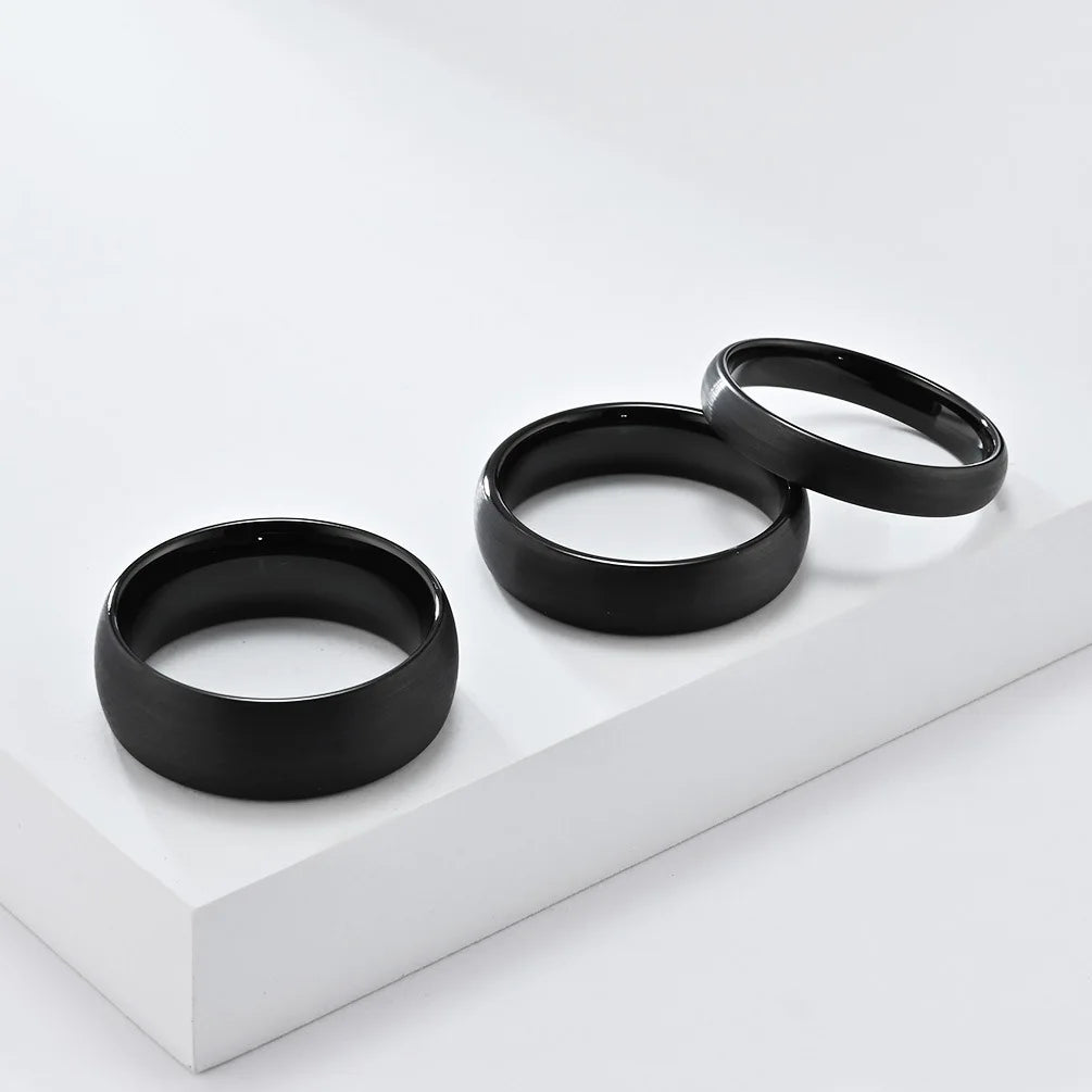 New 4/6/8mm Matte Brushed Tungsten Carbide Ring for Men