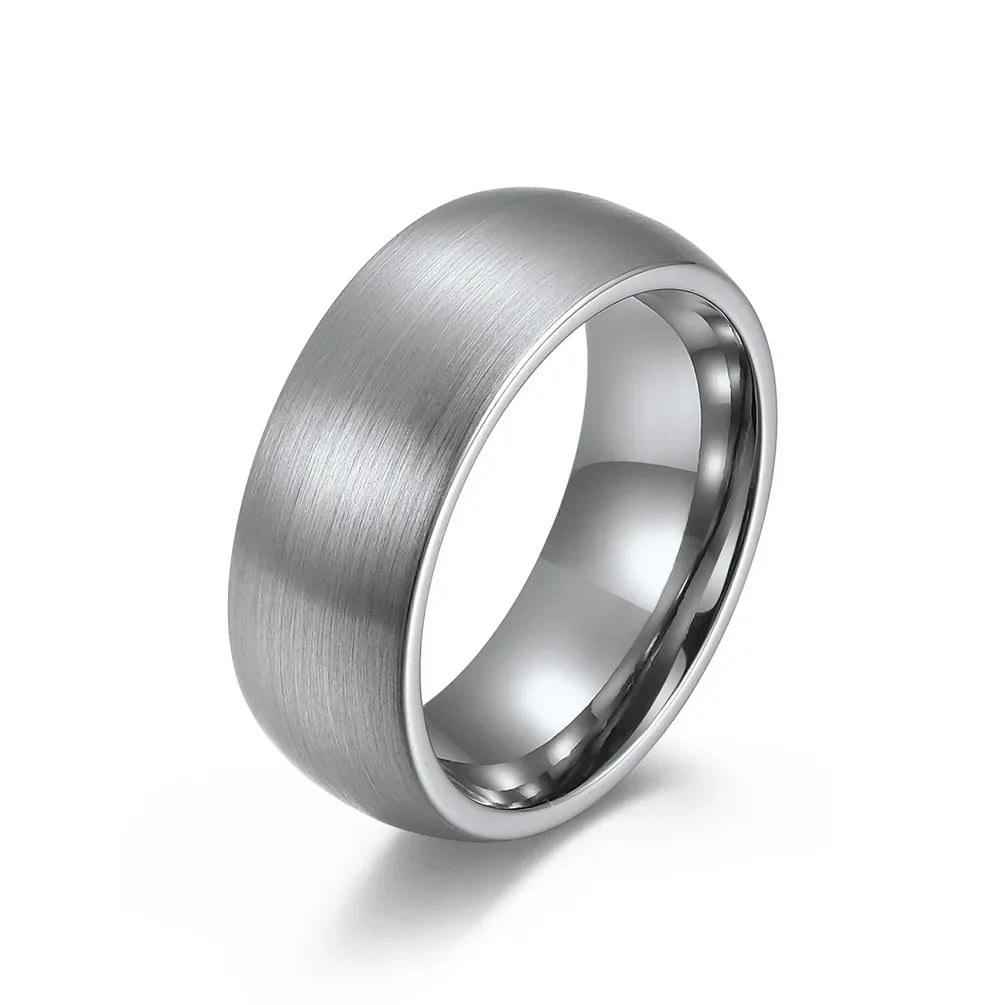 New 4/6/8mm Matte Brushed Tungsten Carbide Ring for Men