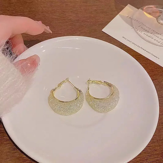 European and American mesh zircon earrings for women, light luxury and niche high-end retro beauty design, earrings and earrings