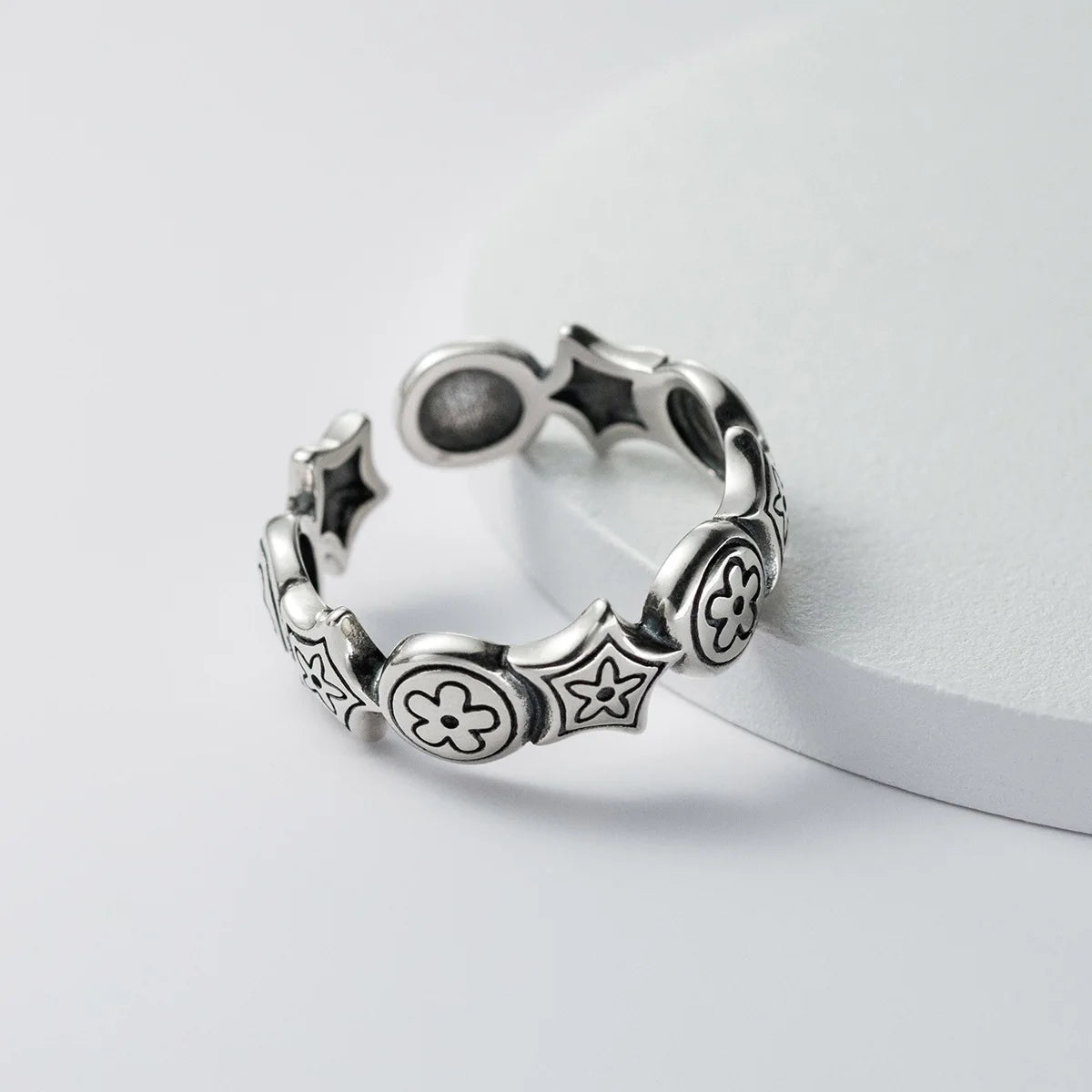 New Fashion Silver Color Open Finger Ring Letters Words Wish Wide Punk Stackable For Women Girl Jewelry Gift Dropship