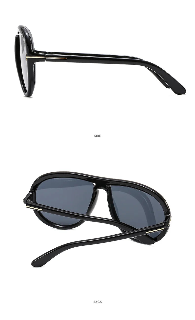 2024 New Fashion Luxury Round Oversized Sunglasses For Women Men Retro Pilot Sun Glasses Gradient Shades UV400 Eyeglasses