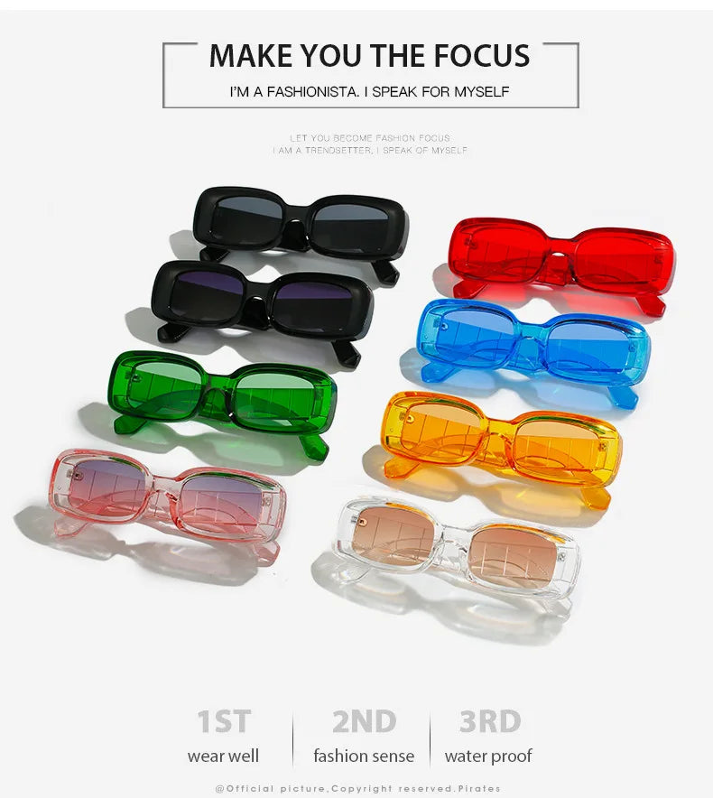 Brand Clear blue Sunglasses Men Women Retro Luxury Designer Sun glasses Vintage Shades Square Glasses Famale Oculos De Sol UV400