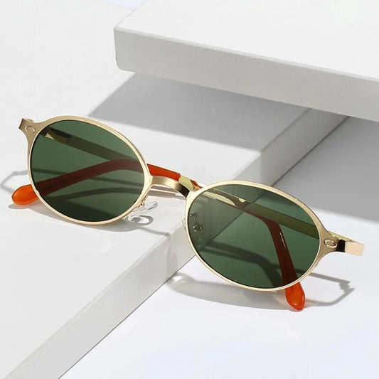 Designer New Oval Sun Glasses Small Frame Retro Oval Eyeglasses Travel UV400 Shades Glasses Summer