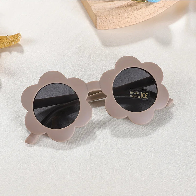New Sun Flower Kids Sunglasses UV400 for Boy Girls Toddler Lovely Baby Sun Glasses Round Cute Children Outdoor Eyewear