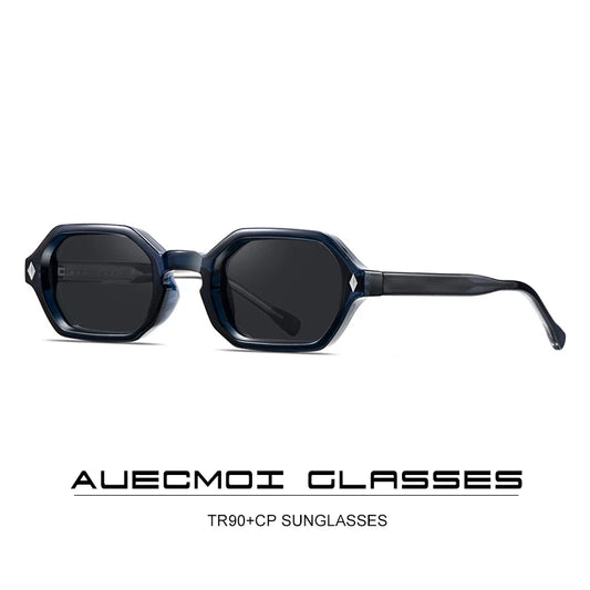 Small Frame Vintage Hexagon Sunglasses Women For Men Male Sun Glasses Luxury Brand Designer Popular Punk Rivet Driving Shades