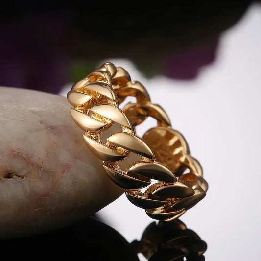 New Metallic Chain Rings Men and Women Simple Design Hip Hop Party Cool Accessories Versatile Punk Style Jewelry Couple