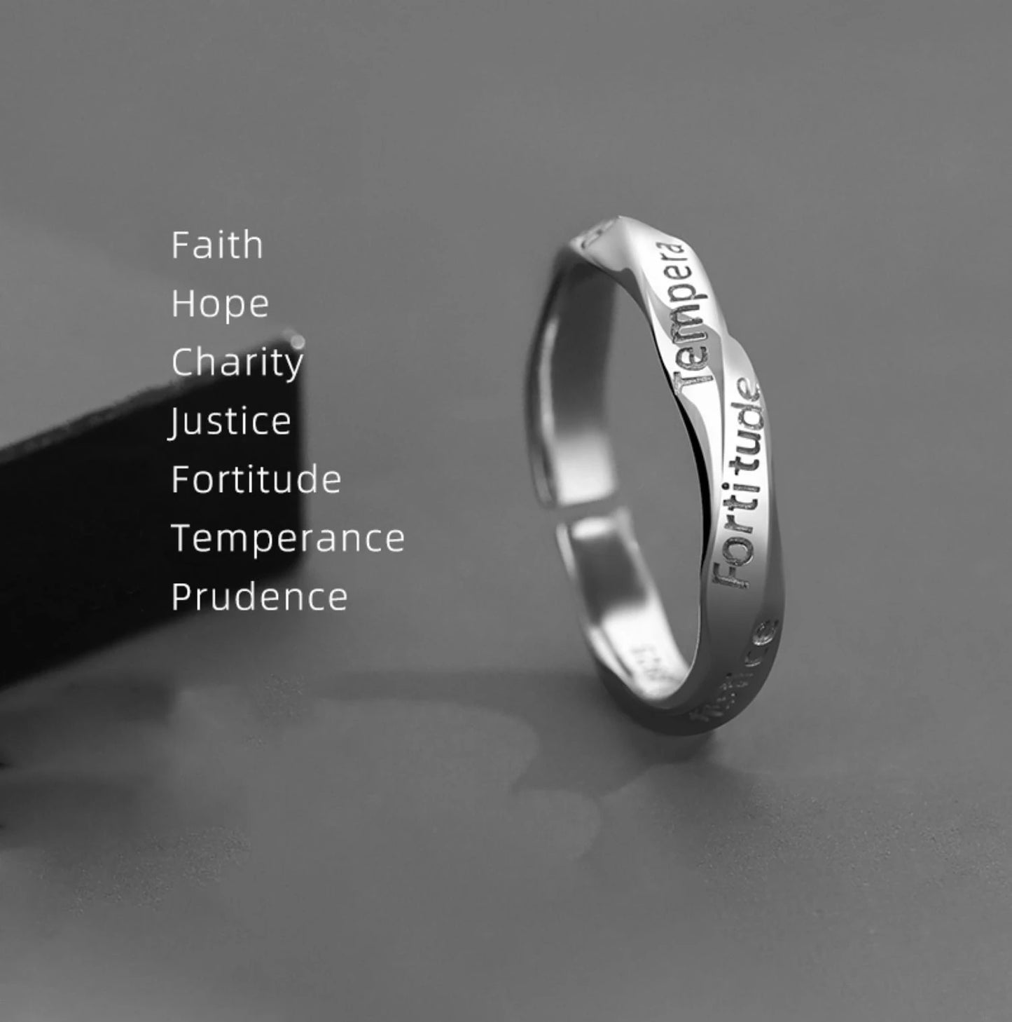New Fashion Silver Color Open Finger Ring Letters Words Wish Wide Punk Stackable For Women Girl Jewelry Gift Dropship