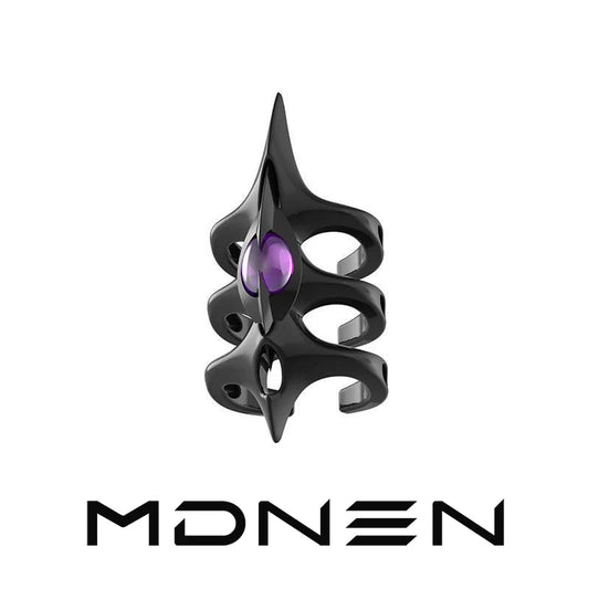 Triple layer spiked open adjustable ring Hip hop punk unisex for men and women