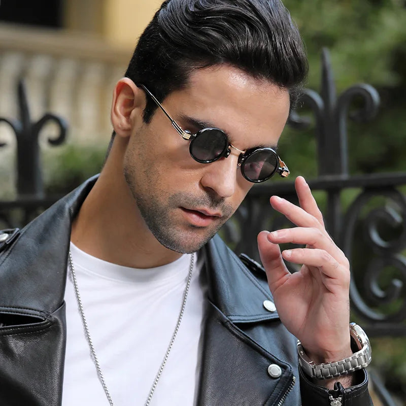 Small Round Sunglasses For Men Women Retro Steampunk Sun Glasses Male Female Metal Frame Eyewear Shades Oculos De Sol UV400