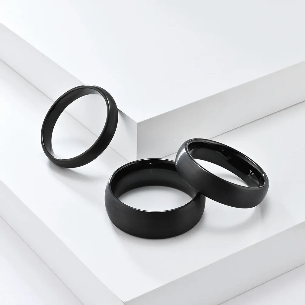 New 4/6/8mm Matte Brushed Tungsten Carbide Ring for Men