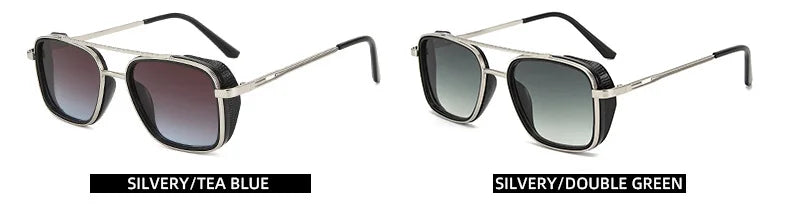 2025 Ins Popular Square Sunglasses Women Men Brand Designer Metal Gradient Steanpunk Sun Glasses for Men Driving Shades UV400